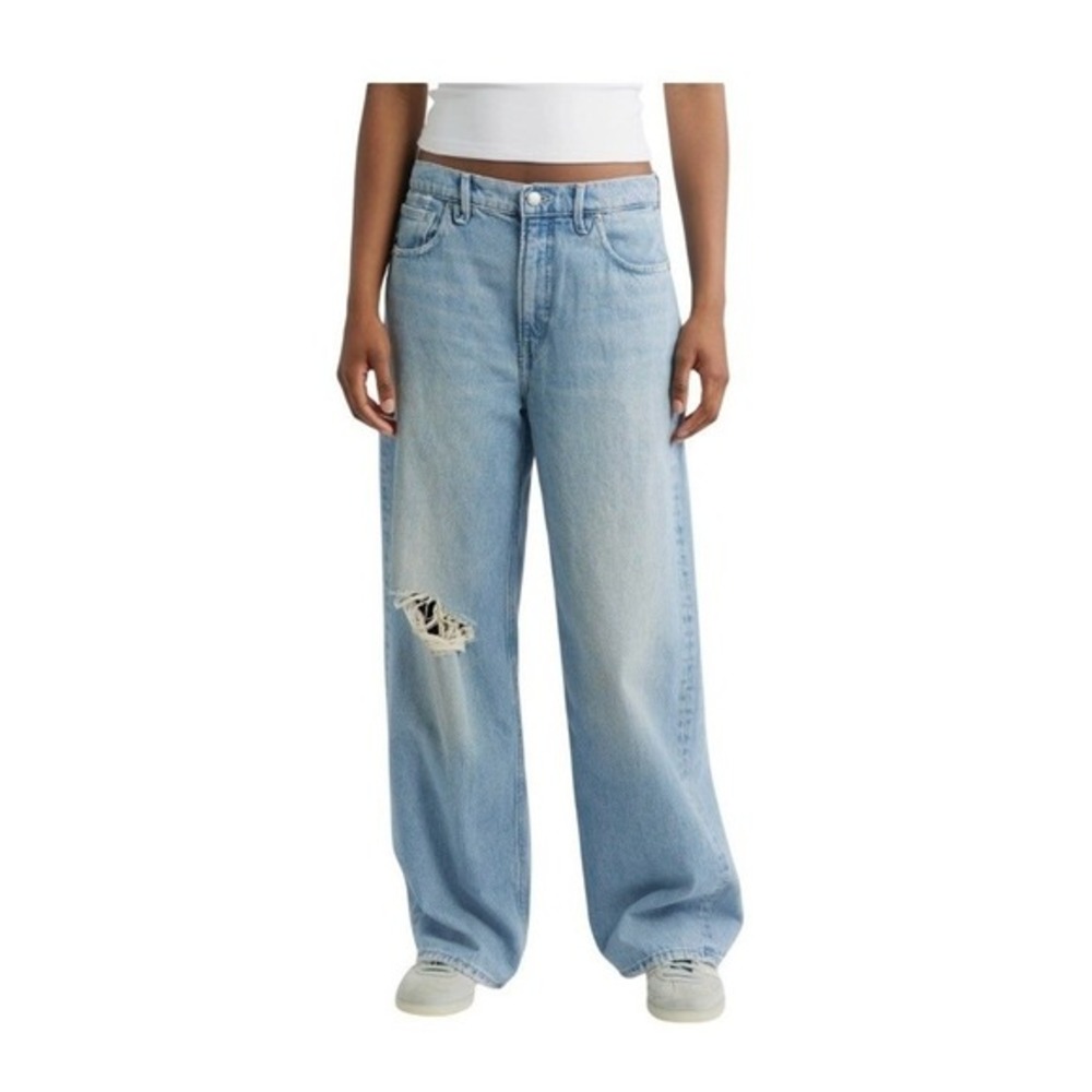 Good American‎ Good Standard Baggy Jeans Indigo Blue Light Wash Denim 15